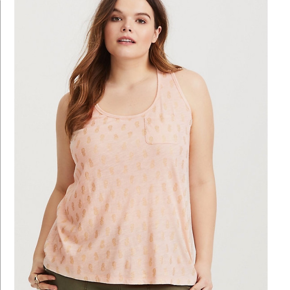 Torrid Pineapple Pocket Tank Top